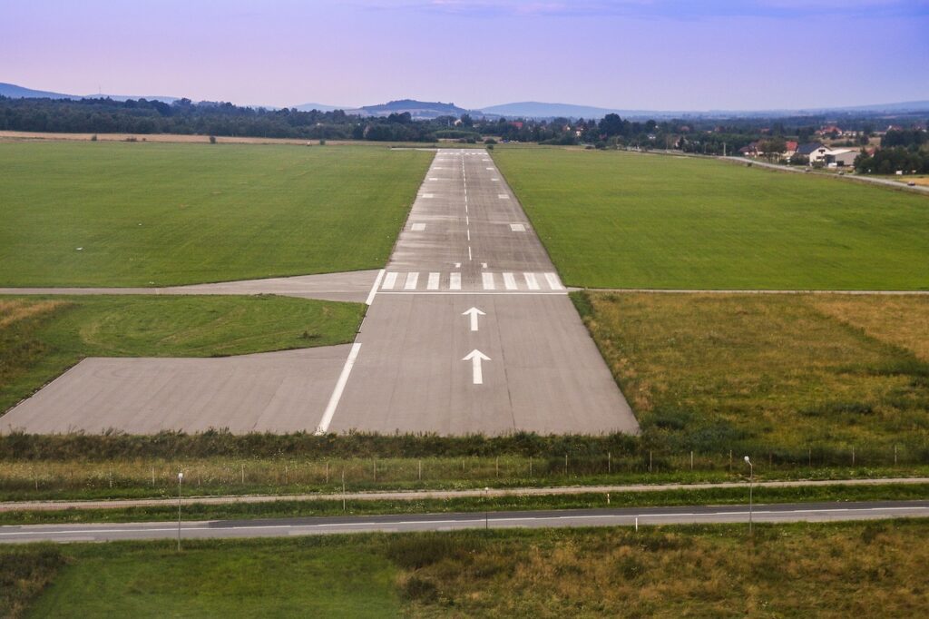 airport, runway, aerial photo, butter, świętokrzyskie province, poland, landing, runway, runway, runway, runway, runway